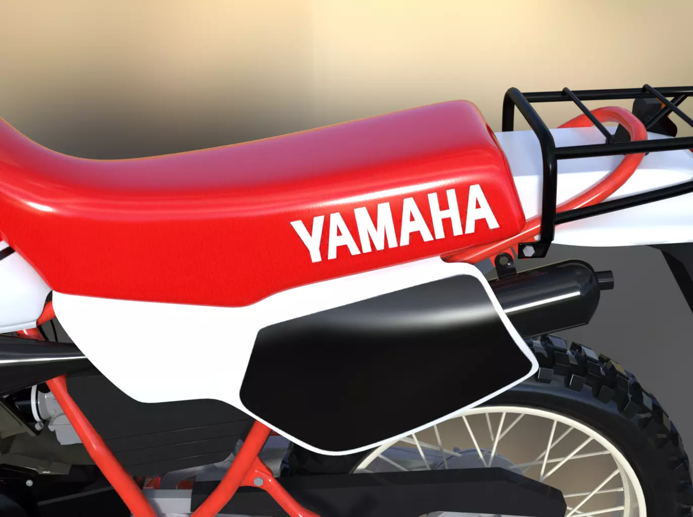Yamaha DT80  Low-poly 3D model_2