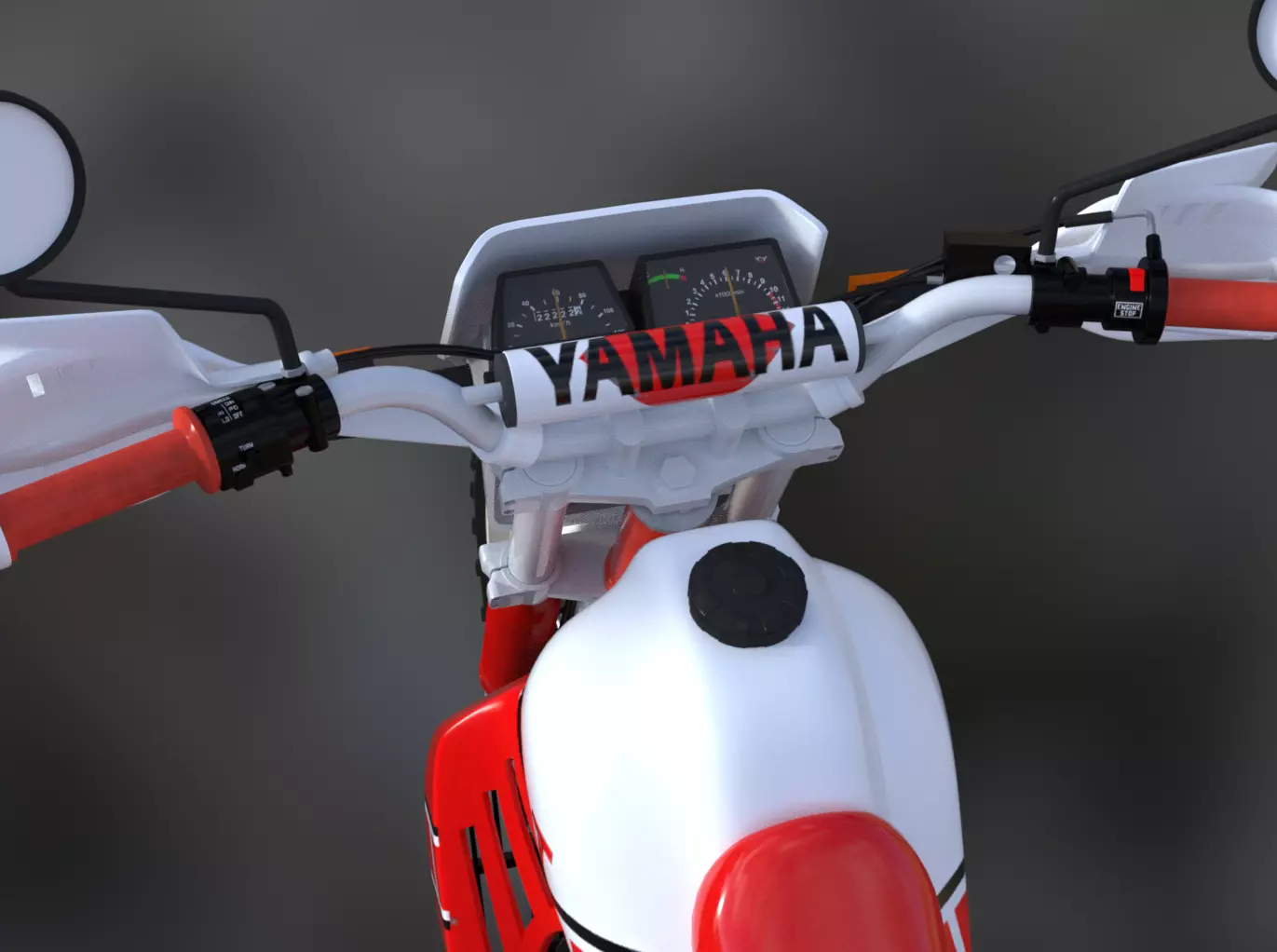 Yamaha DT80  Low-poly 3D model_3