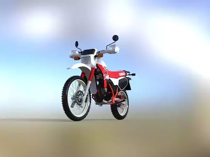 Yamaha DT80  Low-poly 3D model Yamaha DT80  Low-poly 3D model