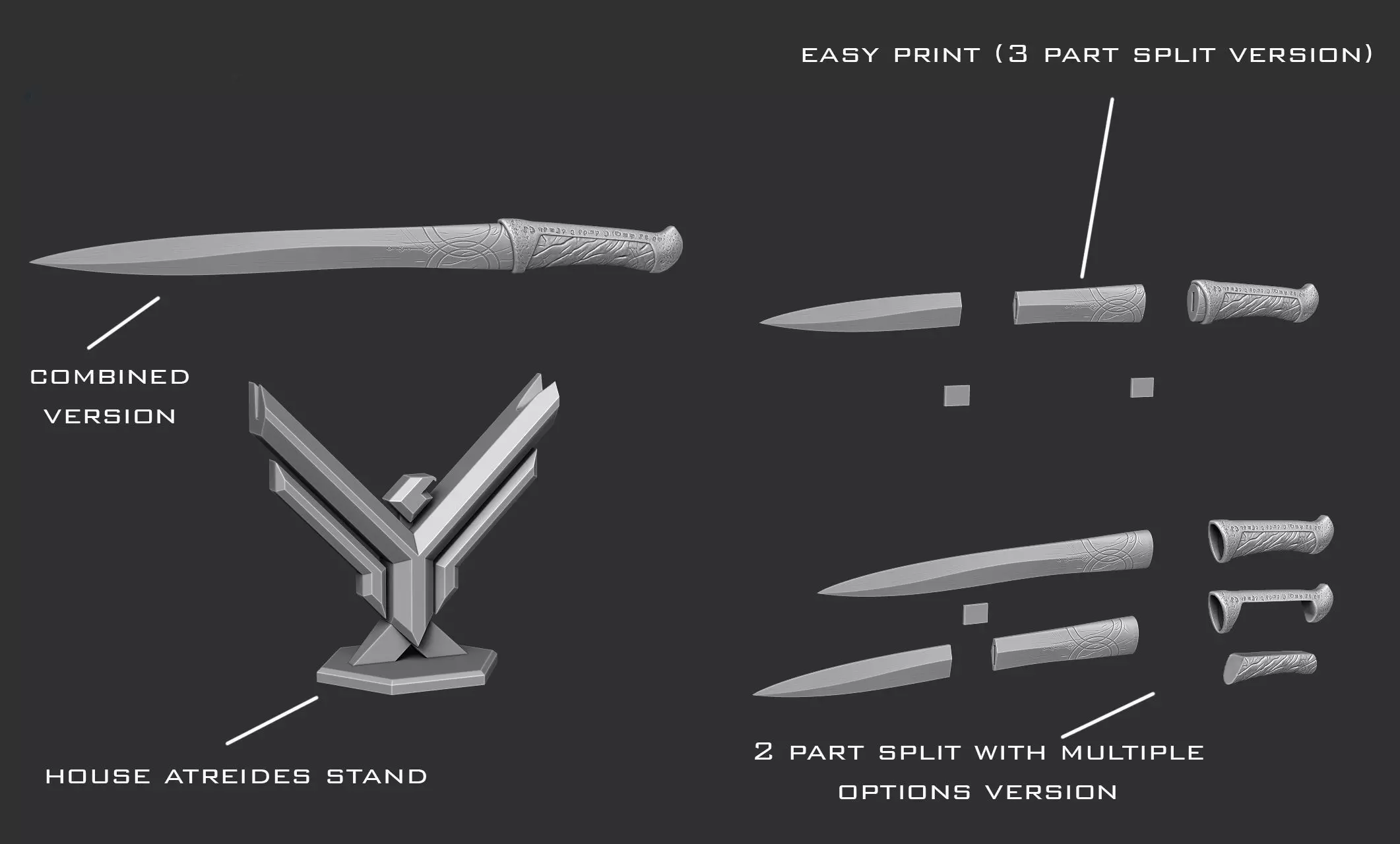 Crysknife 3D print model_2