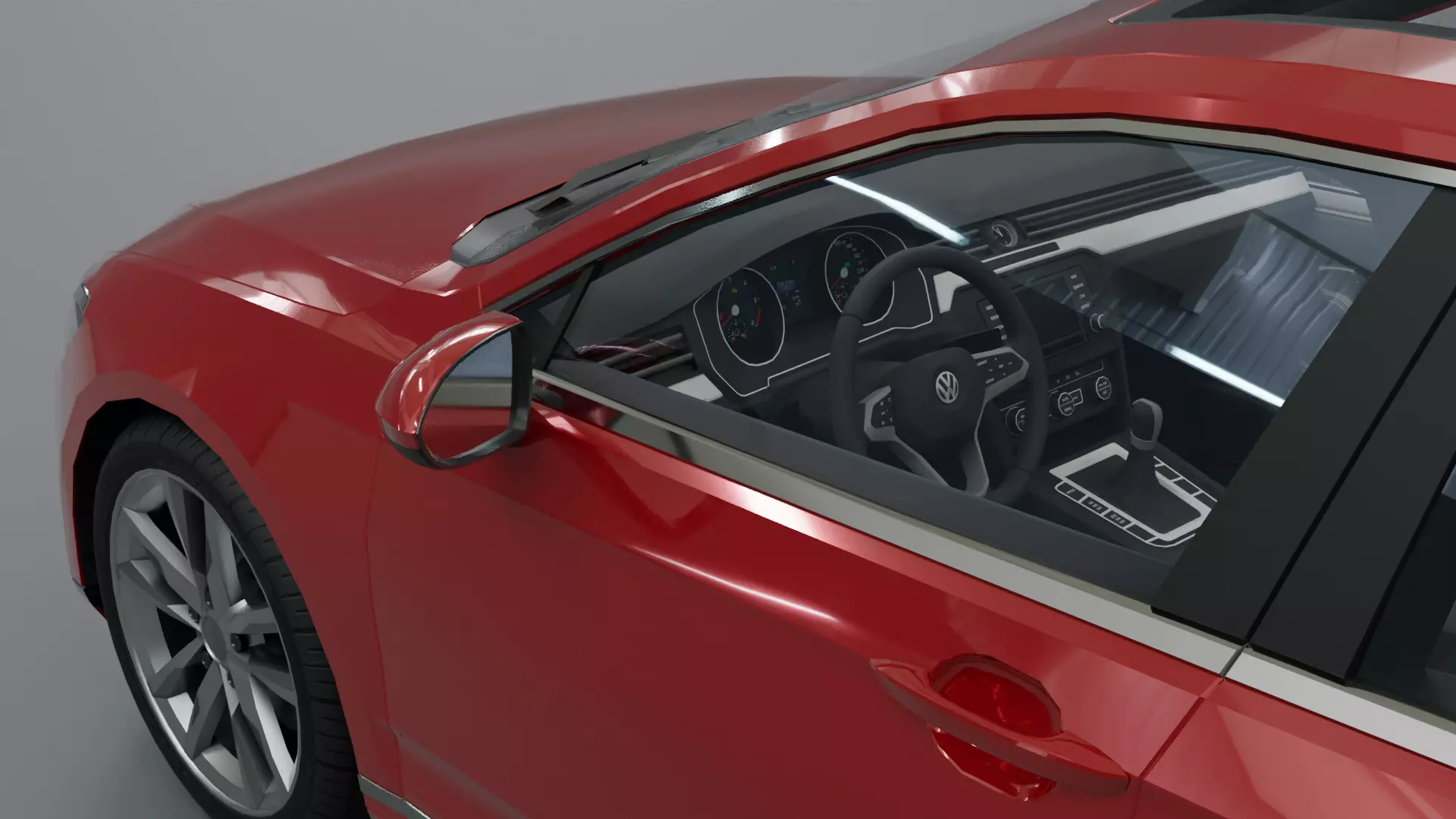 Volkswagen Passat B8 - Low Poly - Game Ready Low-poly 3D model_5