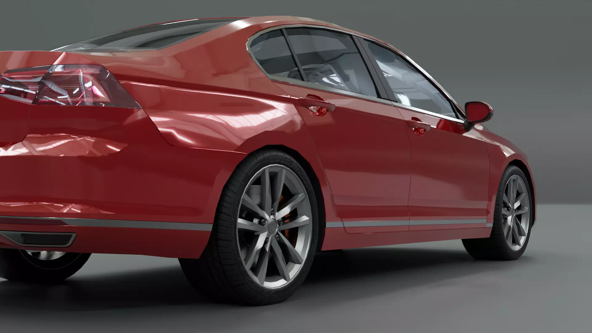 Volkswagen Passat B8 - Low Poly - Game Ready Low-poly 3D model_3