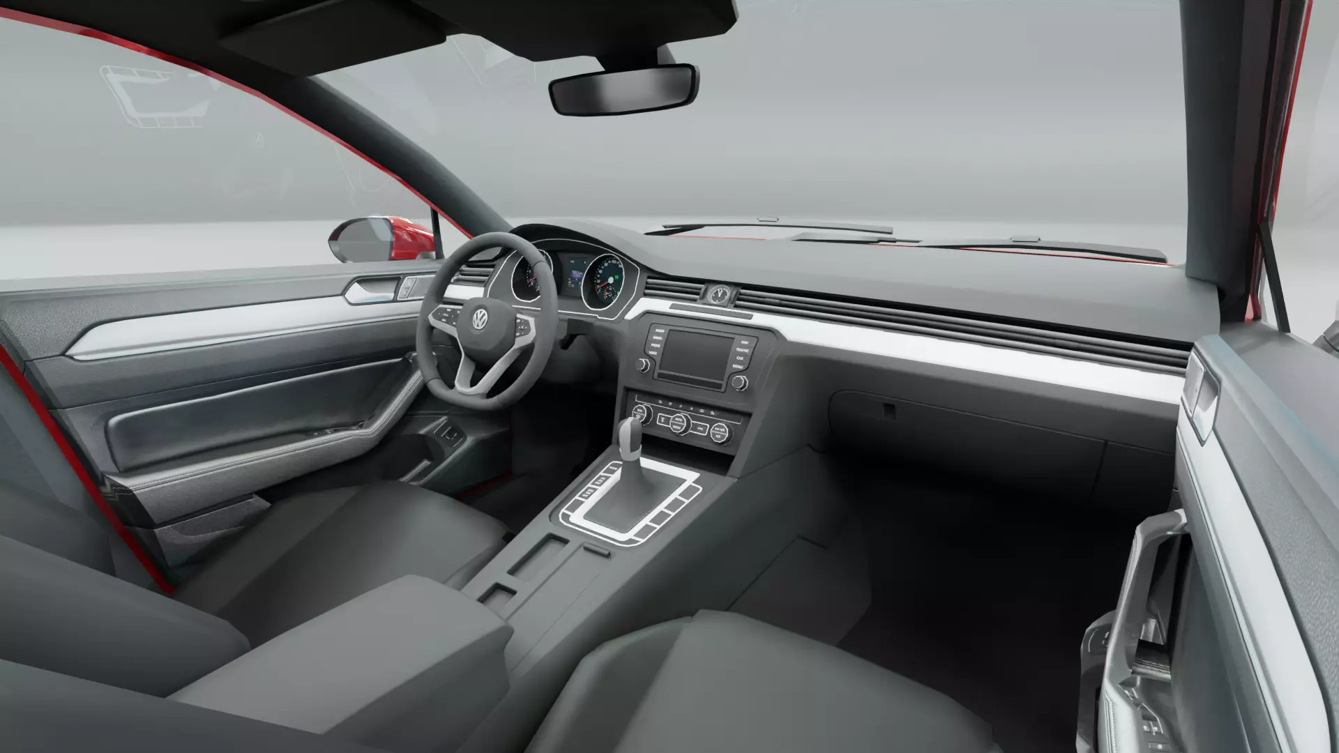 Volkswagen Passat B8 - Low Poly - Game Ready Low-poly 3D model_7