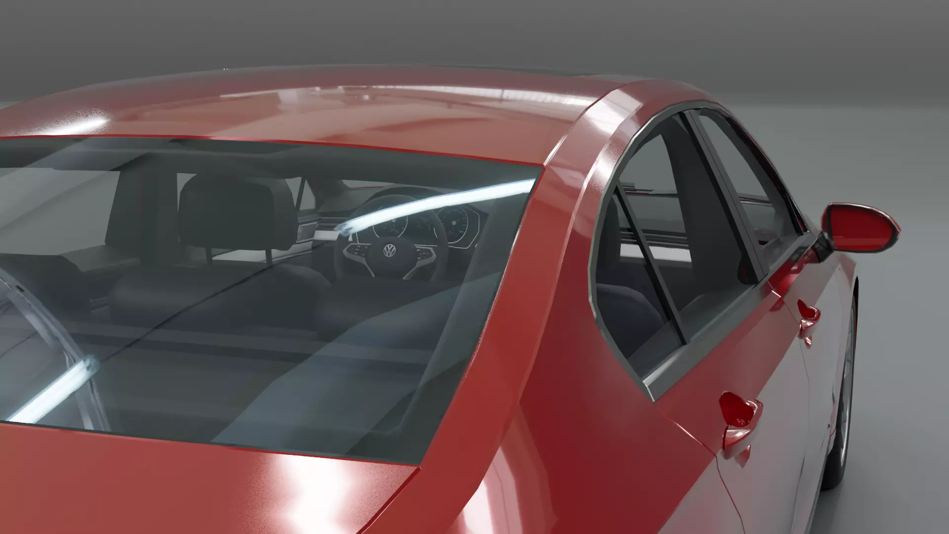 Volkswagen Passat B8 - Low Poly - Game Ready Low-poly 3D model_4