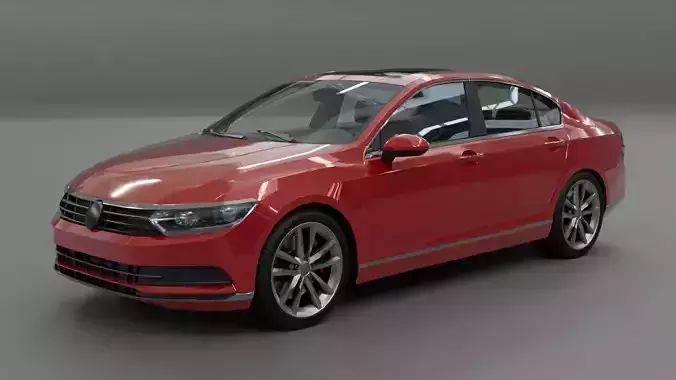 Volkswagen Passat B8 - Low Poly - Game Ready Low-poly 3D model