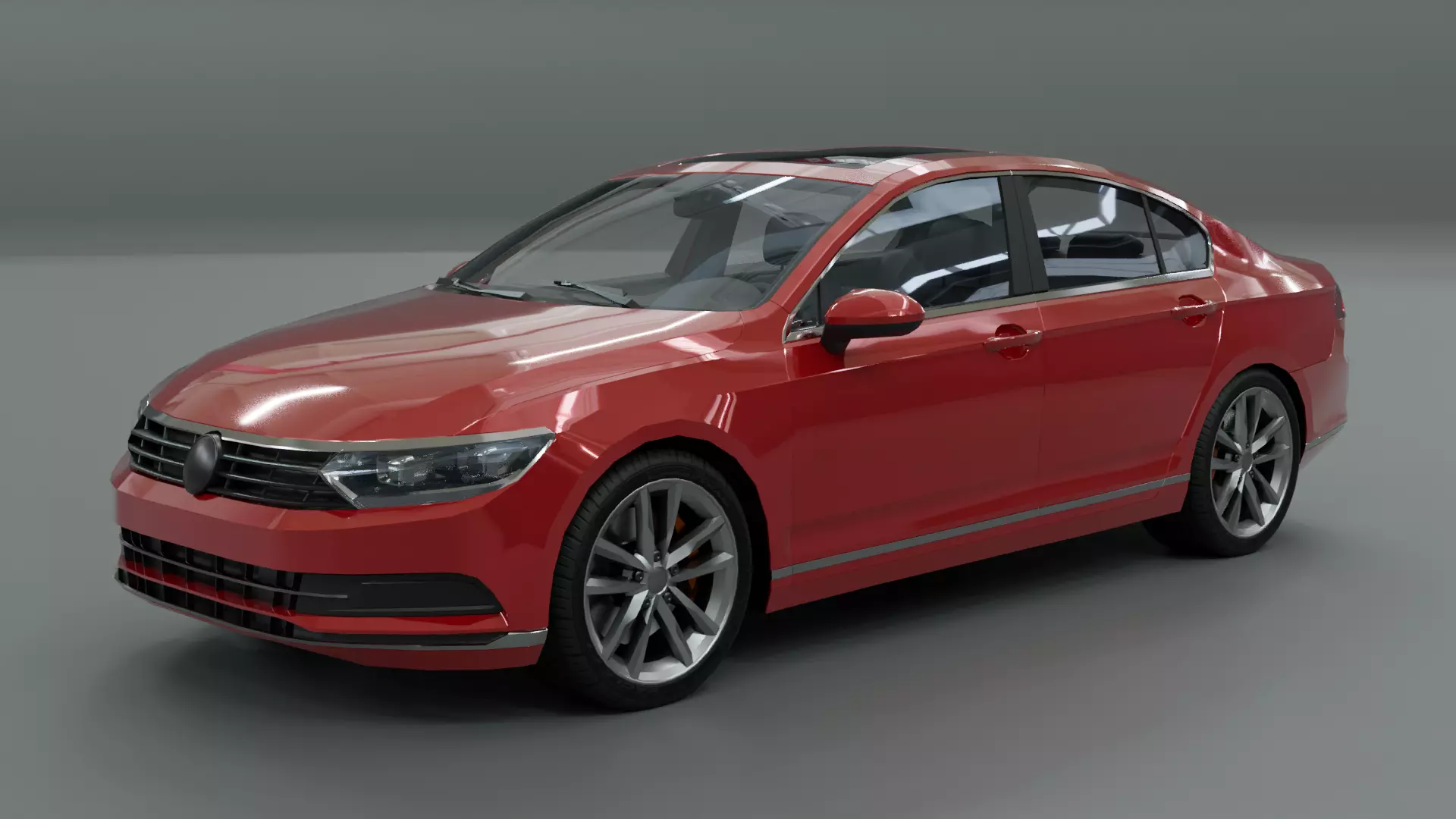 Volkswagen Passat B8 - Low Poly - Game Ready Low-poly 3D model_0