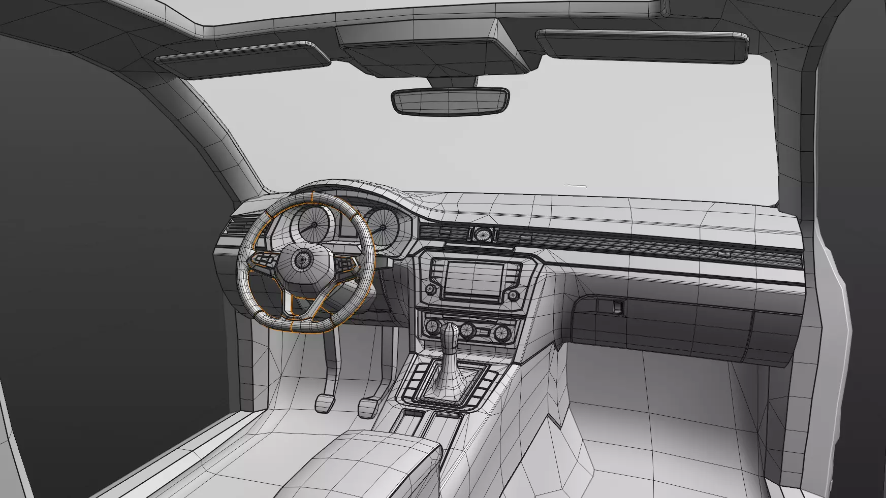 Volkswagen Passat B8 - Low Poly - Game Ready Low-poly 3D model_12