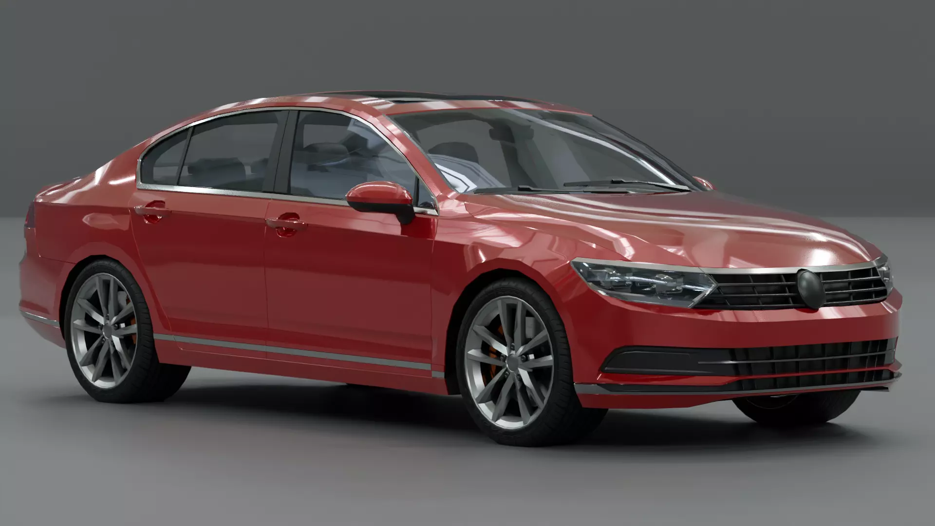 Volkswagen Passat B8 - Low Poly - Game Ready Low-poly 3D model_1