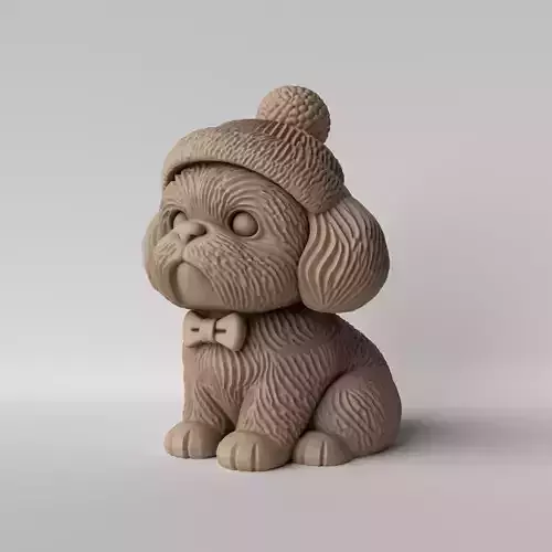 Cute Shih Tzu Puppy with Beanie