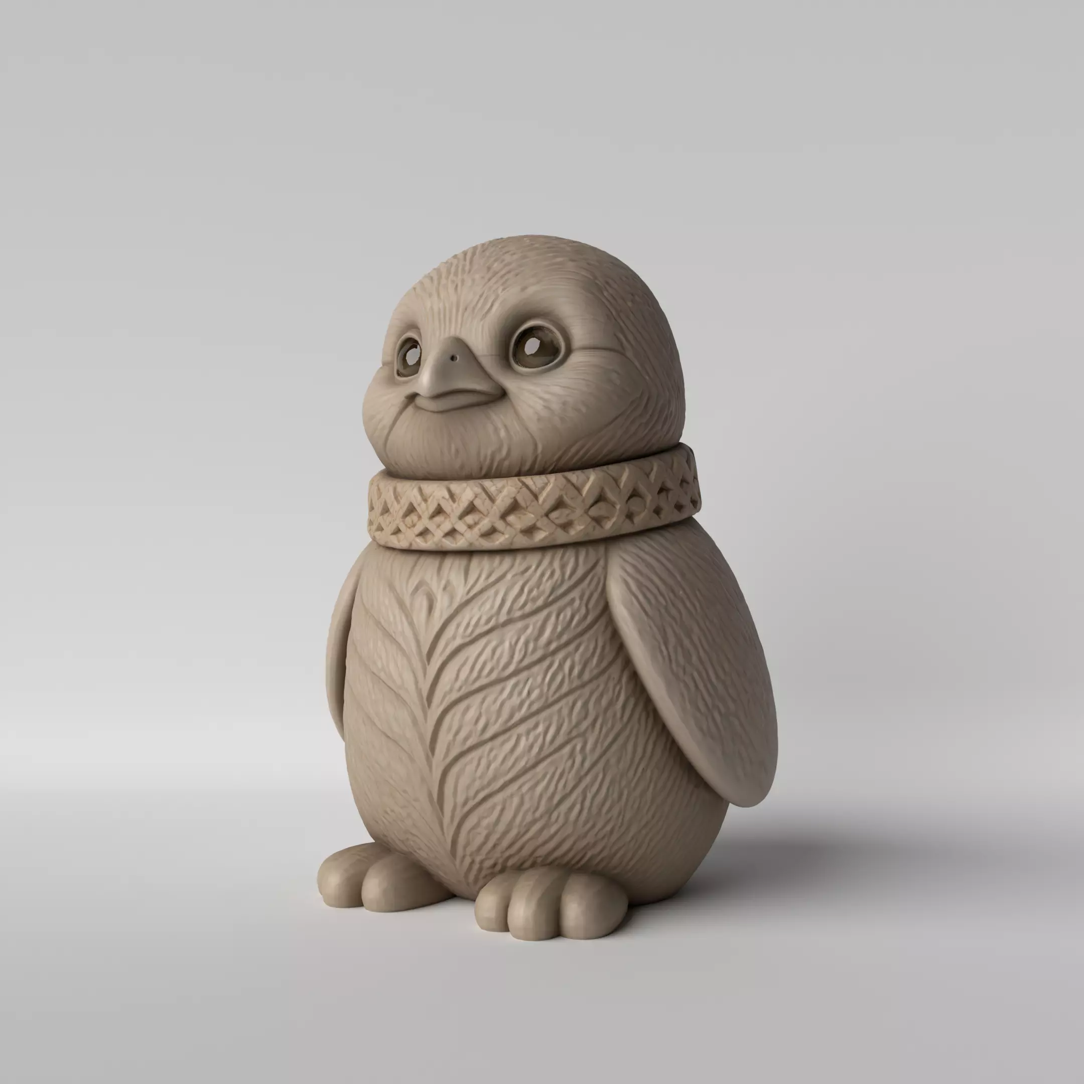Cute Penguin Sculpture 3D print model_1