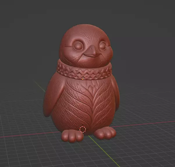 Cute Penguin Sculpture 3D print model_2
