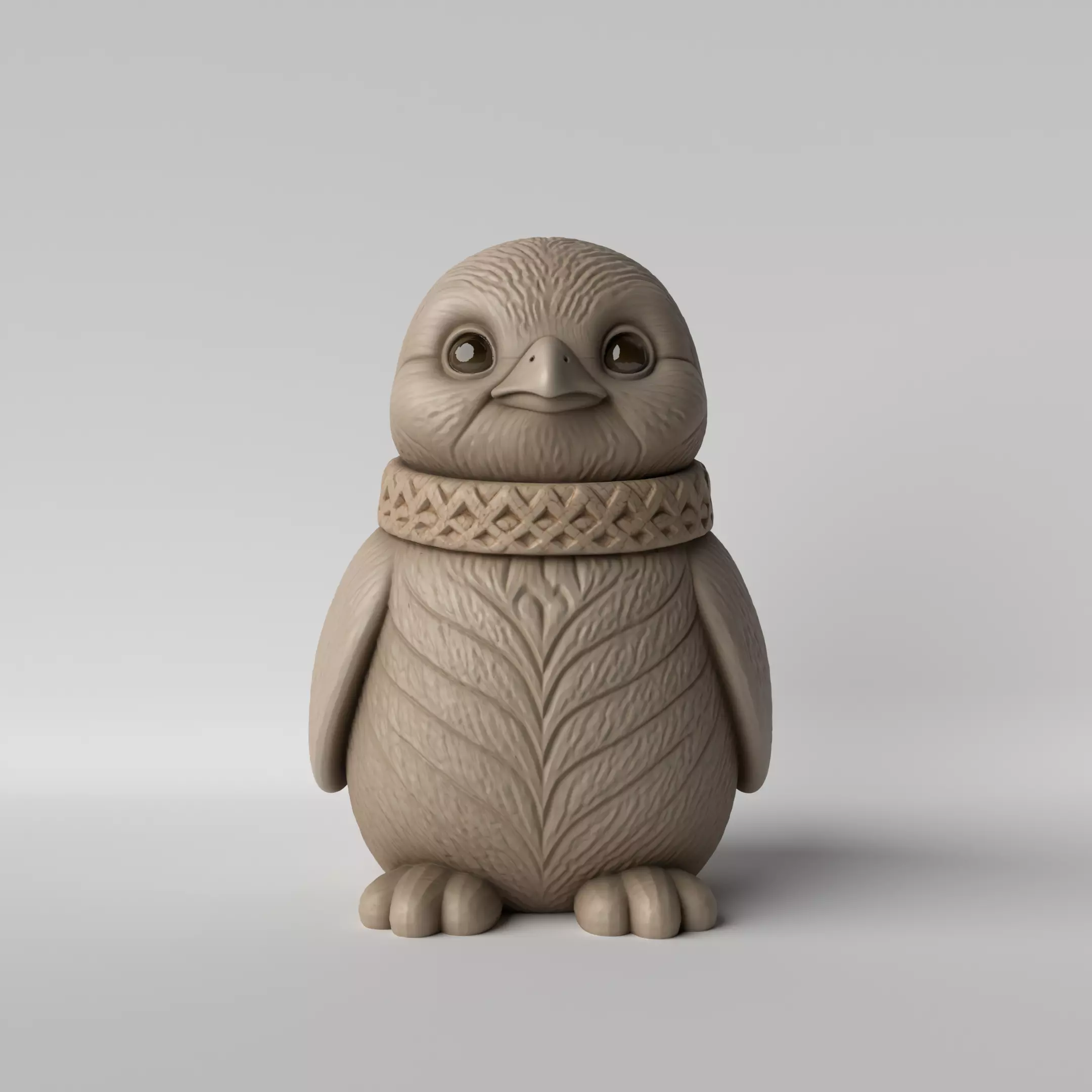 Cute Penguin Sculpture 3D print model_0