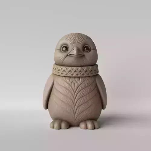 Cute Penguin Sculpture 3D print model