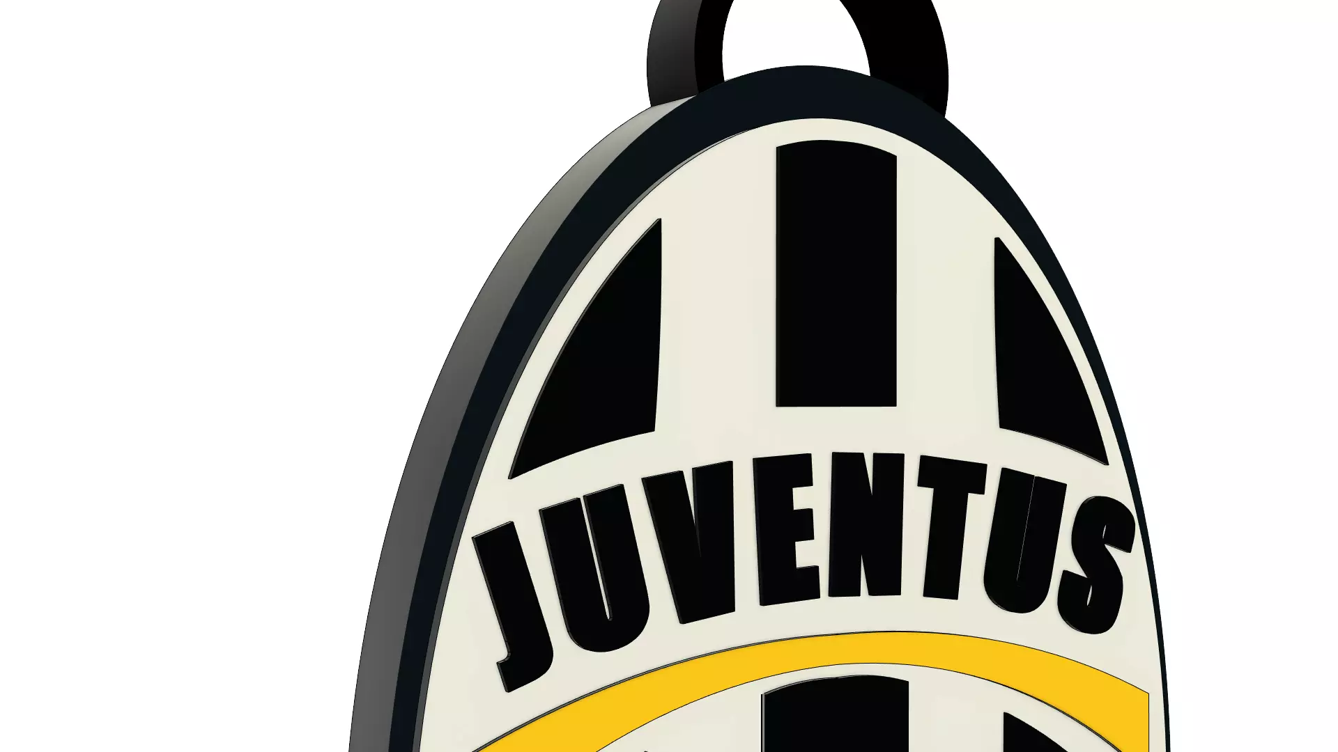 Juventus Keychain 3D Model 3D print model_4