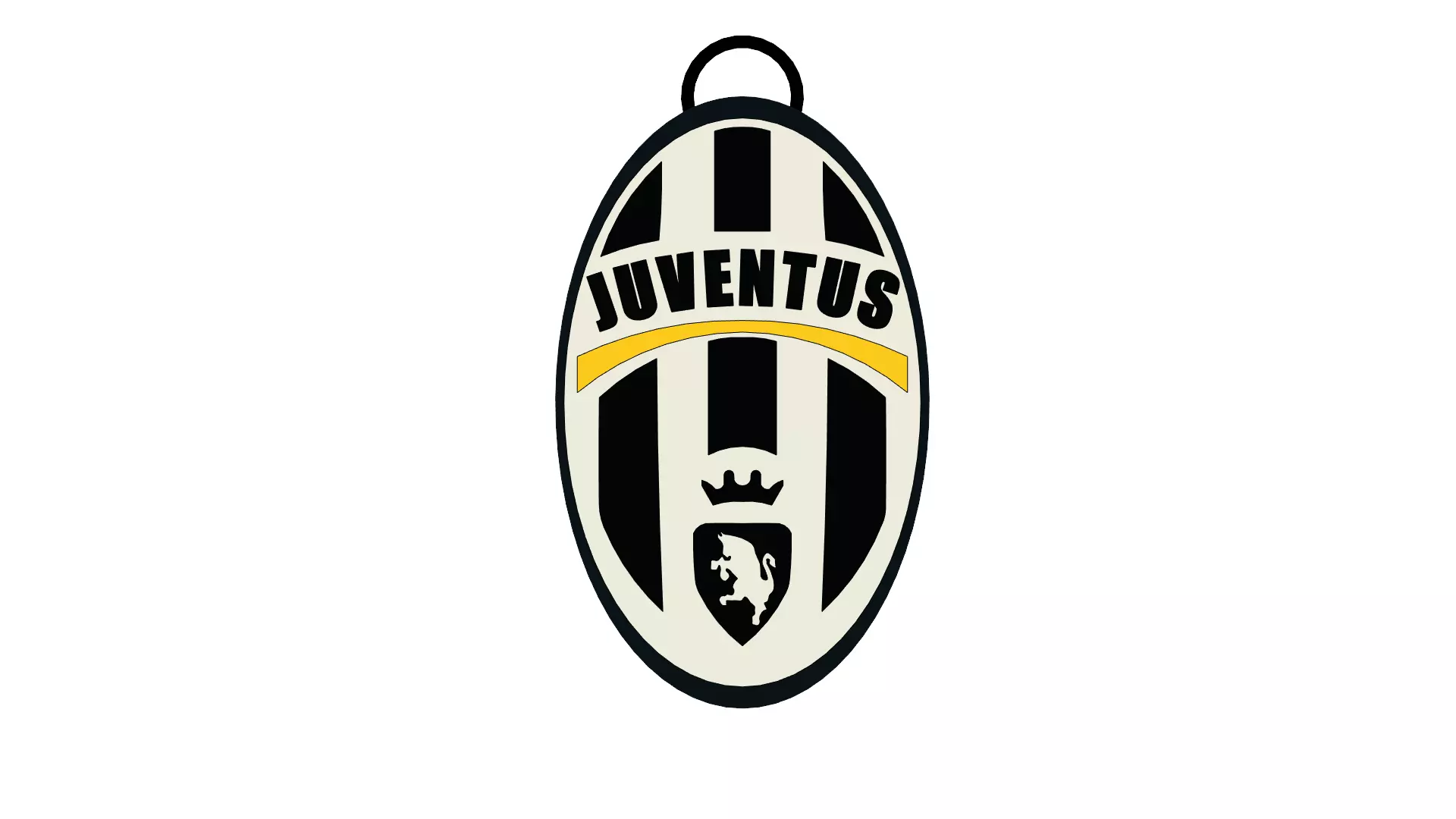 Juventus Keychain 3D Model 3D print model_1