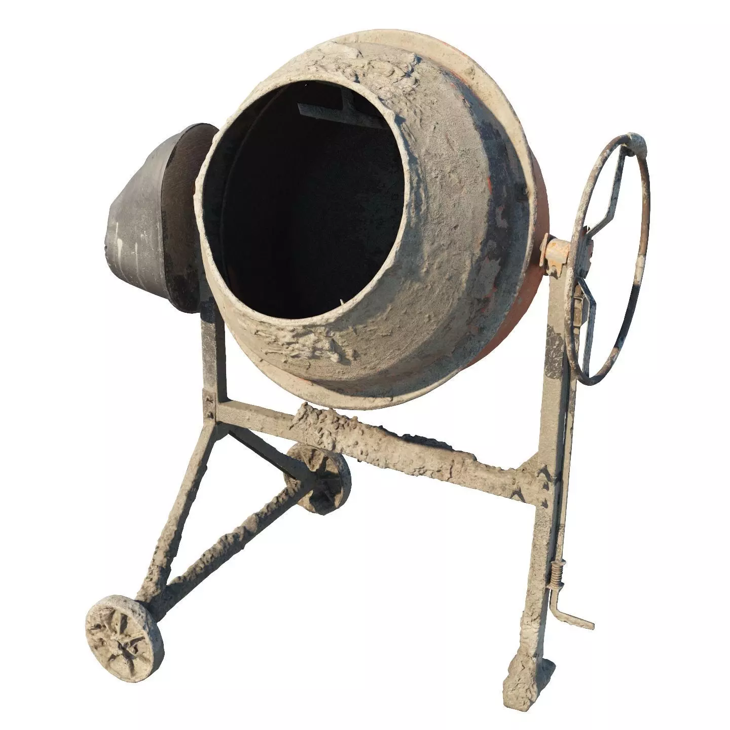 Concrete mixer 200l 3dscan 3D model_10