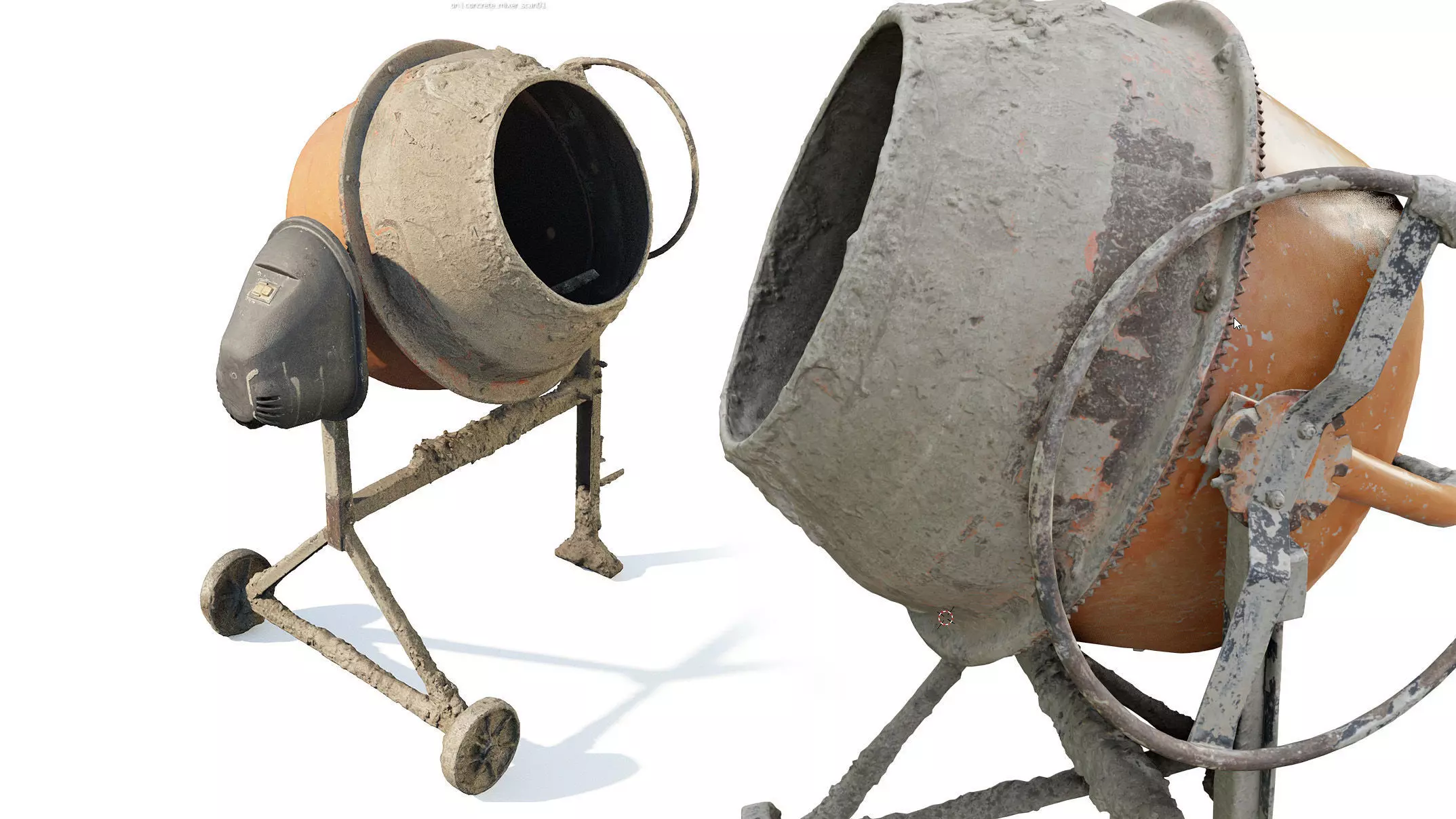 Concrete mixer 200l 3dscan 3D model_0