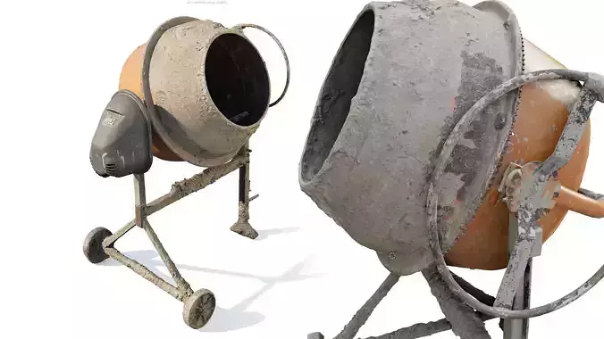 Concrete mixer 200l 3dscan 3D model