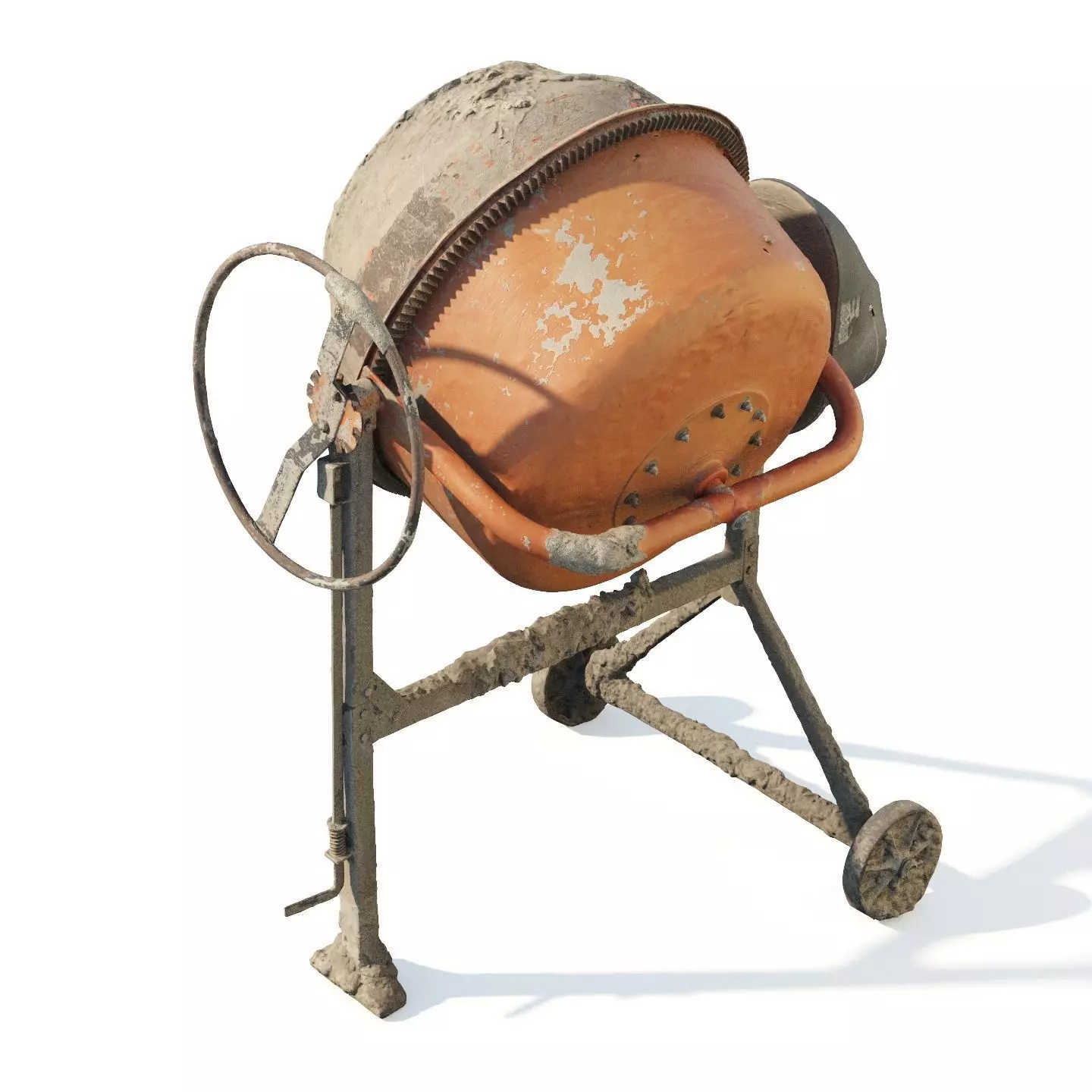 Concrete mixer 200l 3dscan 3D model_7