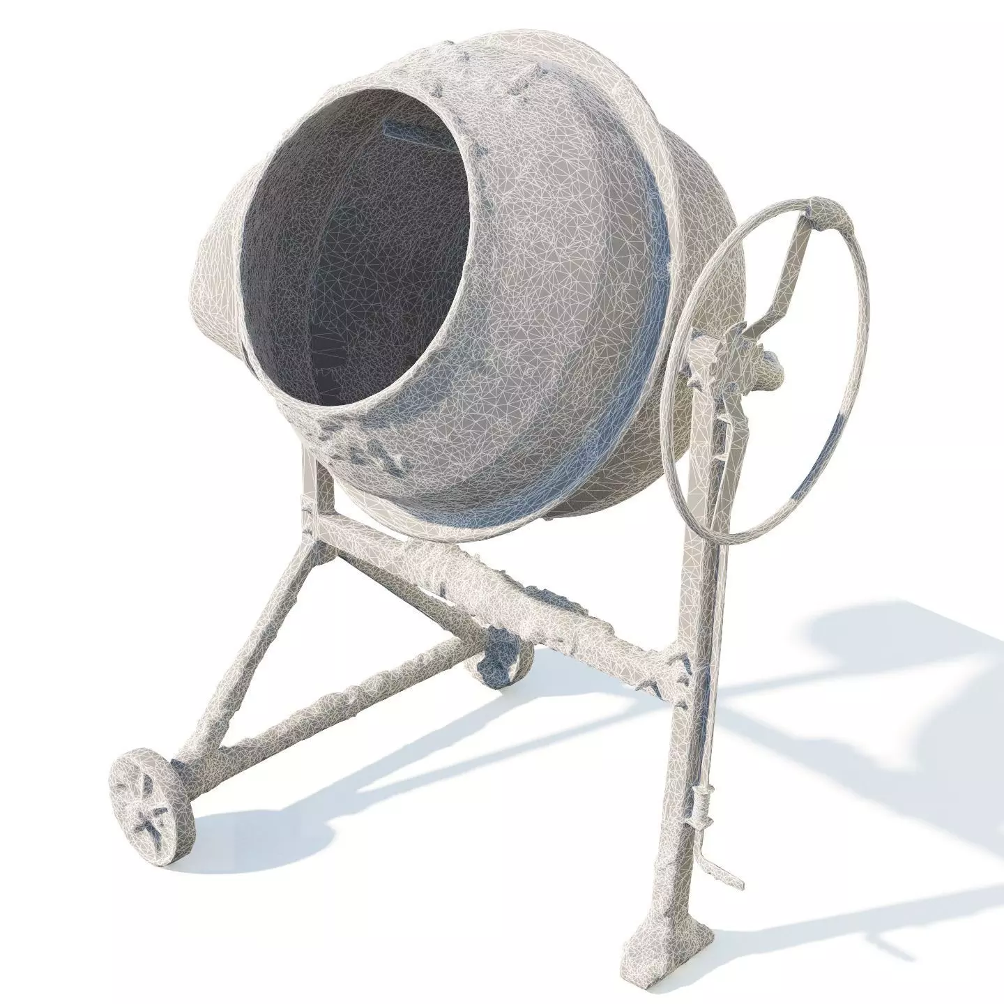 Concrete mixer 200l 3dscan 3D model_9