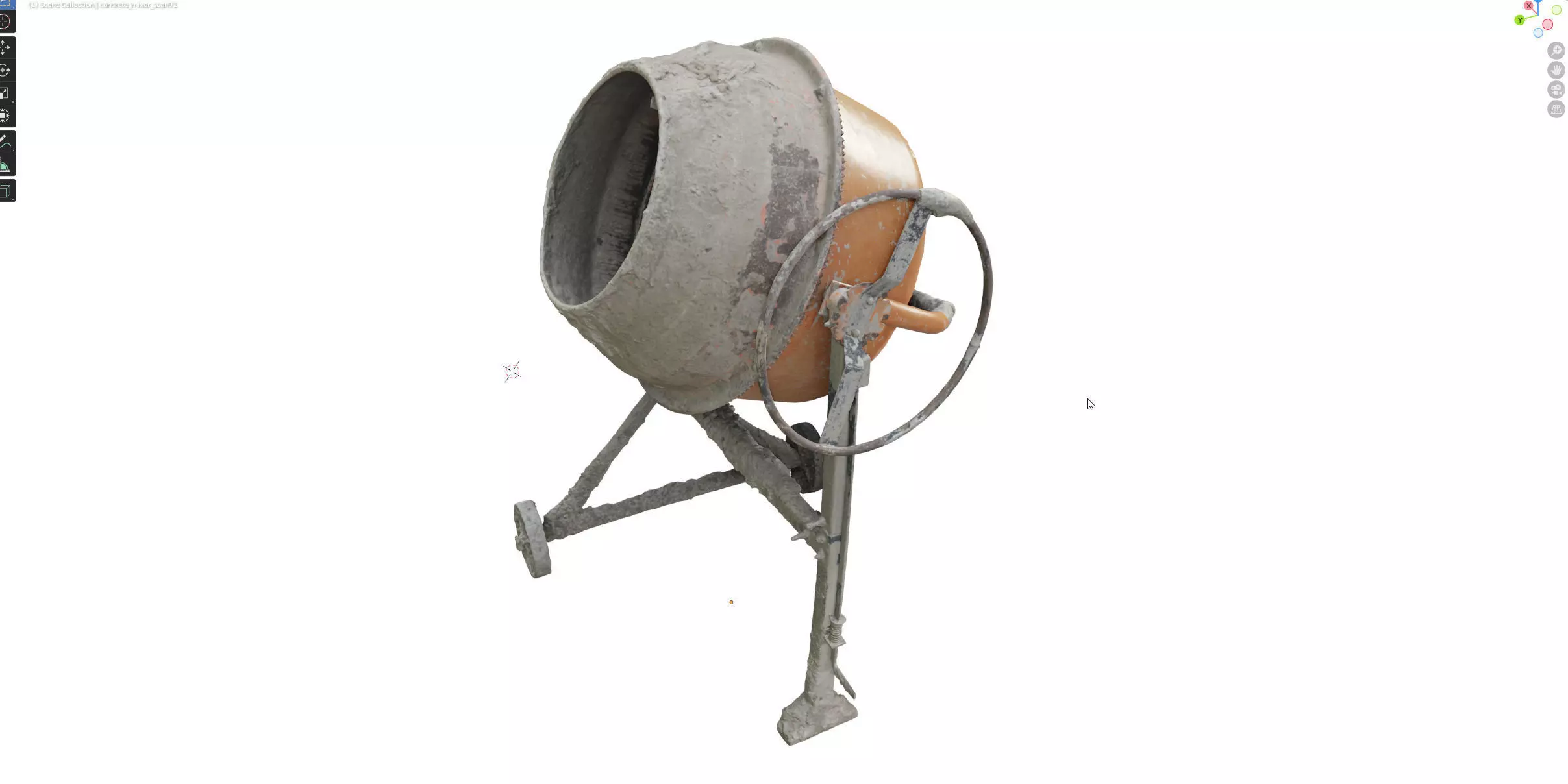 Concrete mixer 200l 3dscan 3D model_17