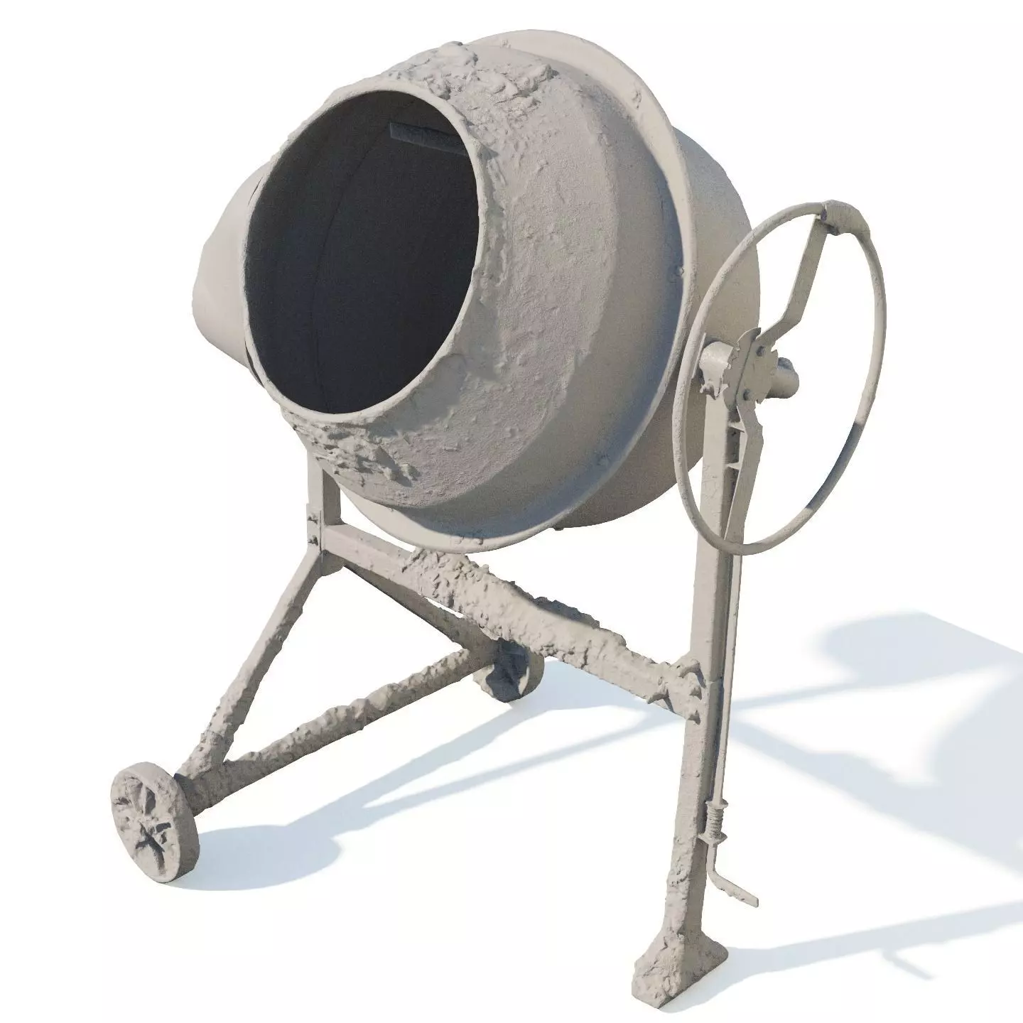 Concrete mixer 200l 3dscan 3D model_8