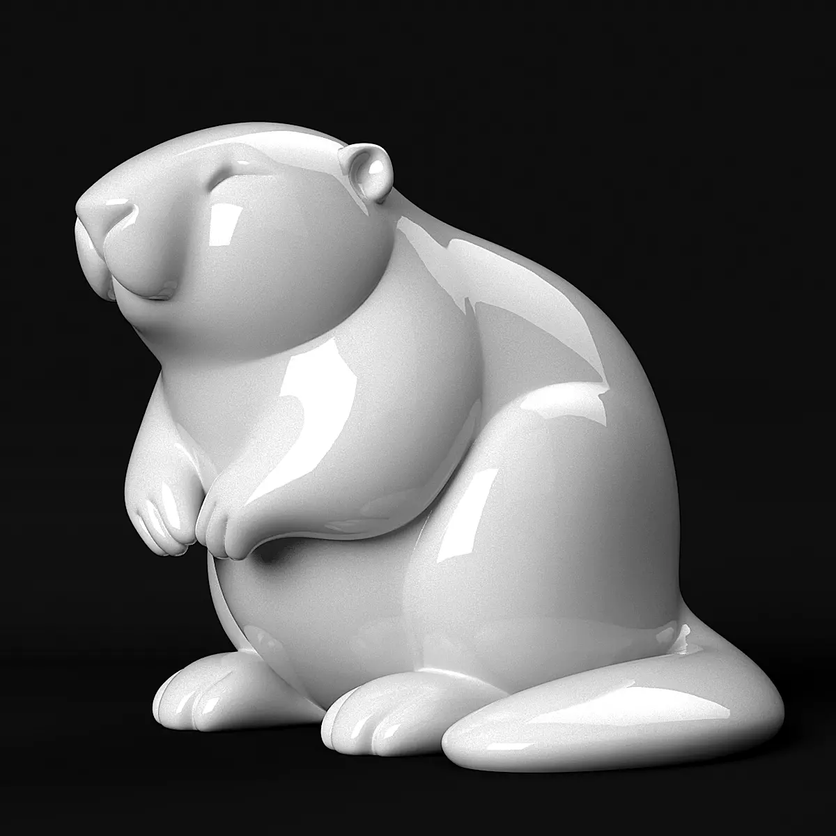 Beaver 3D print model_0