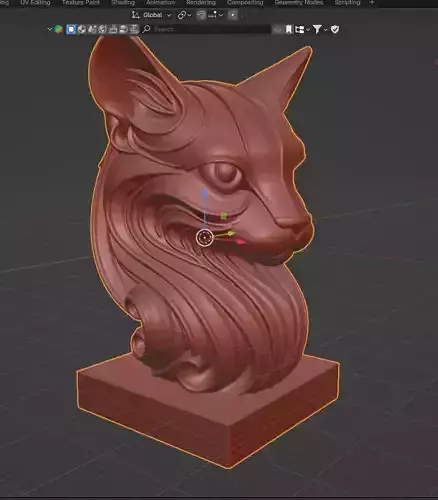 Cat Bust  Decorative Sculpture