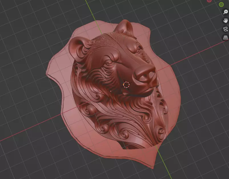 Bear Wall Bust Decorative Sculpture 3D print model