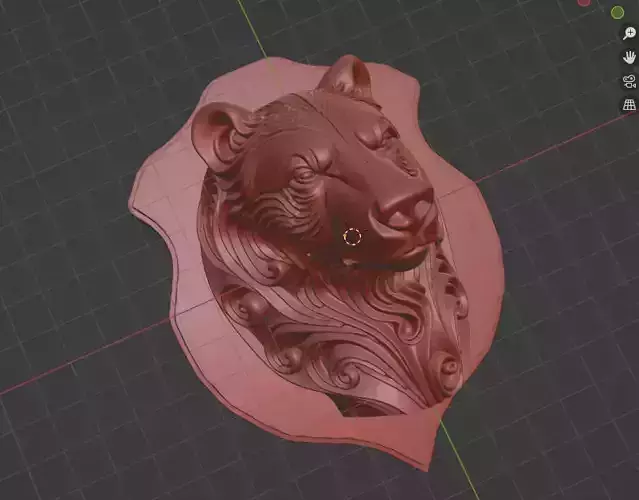 Bear Wall Bust  Decorative Sculpture