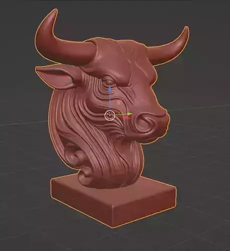 Bull Bust Decorative Sculpture 3D print model