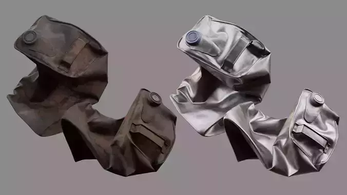 Crushed Paint Can Rectangular 04 3D model