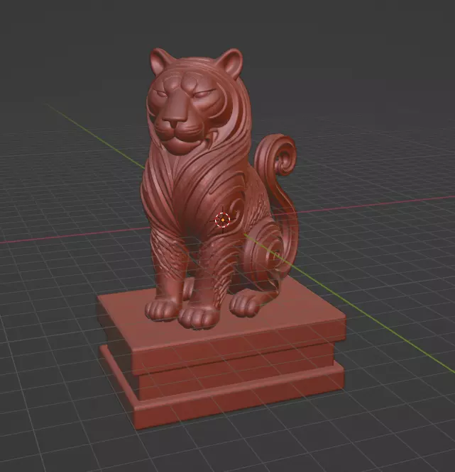 Minimalist Tiger  Decoration 3D print model_0