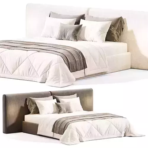 Double bed with narrow headboard