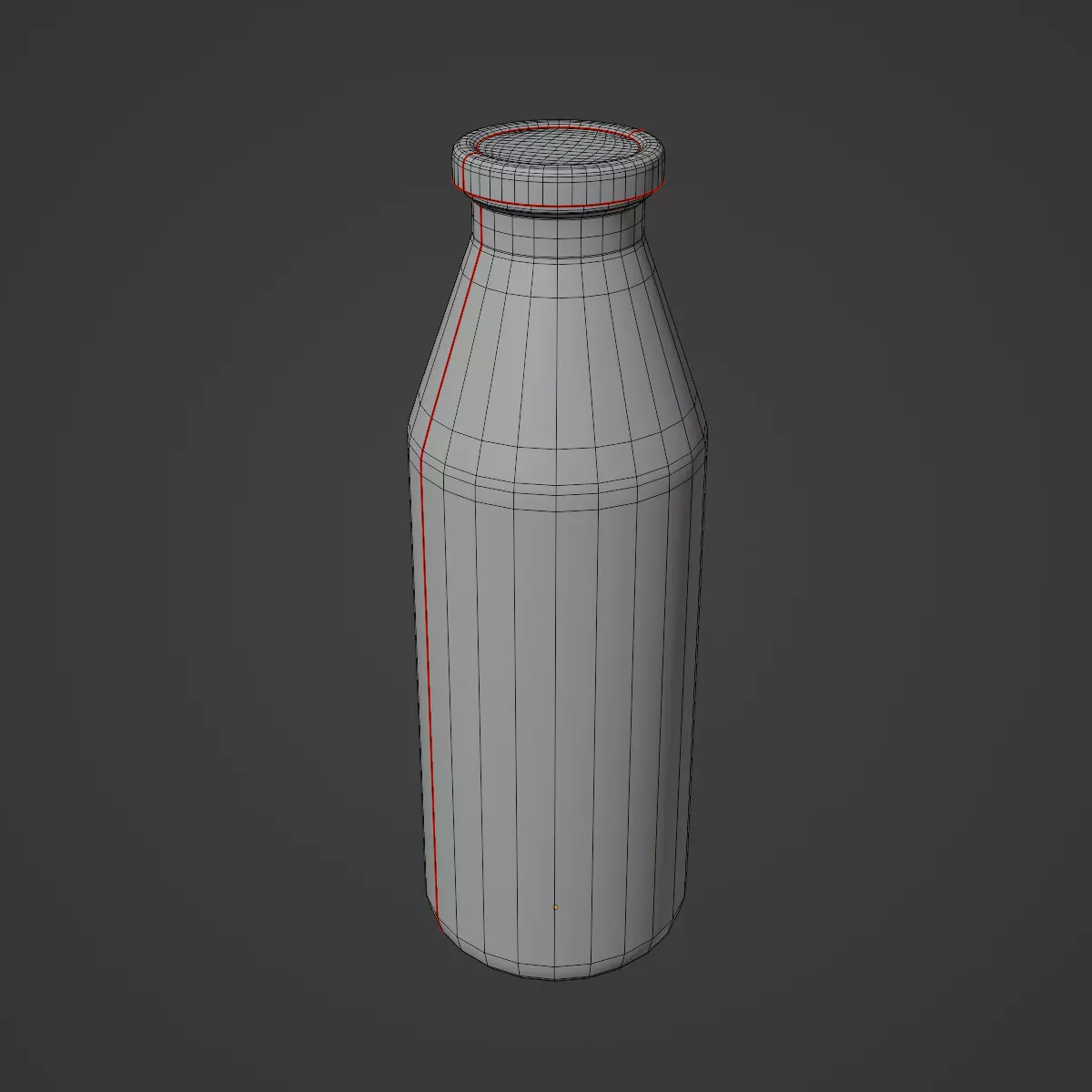 Milk Bottle 04 Low-poly 3D model_8