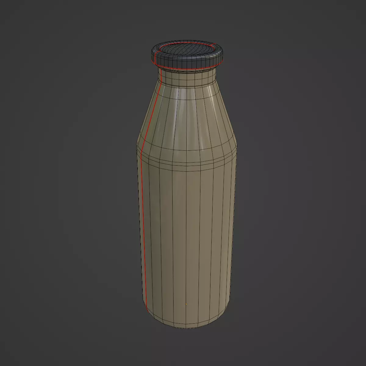 Milk Bottle 04 Low-poly 3D model_7