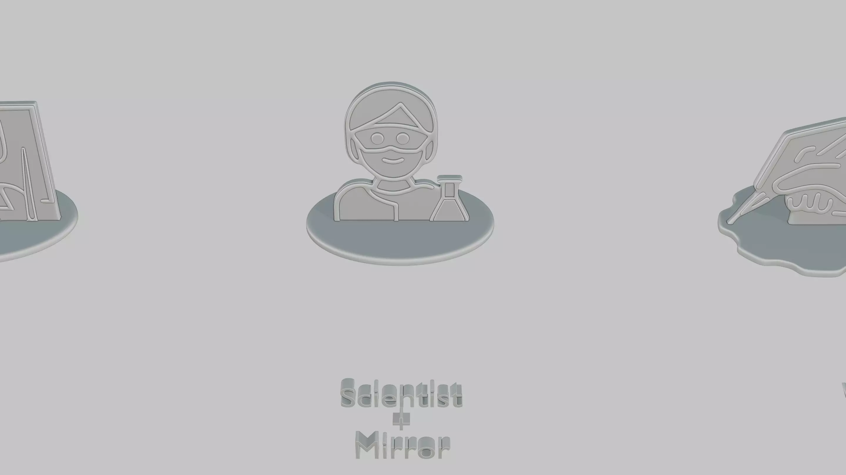 Dark Academia Pack Emoji Statues 3D print model_3