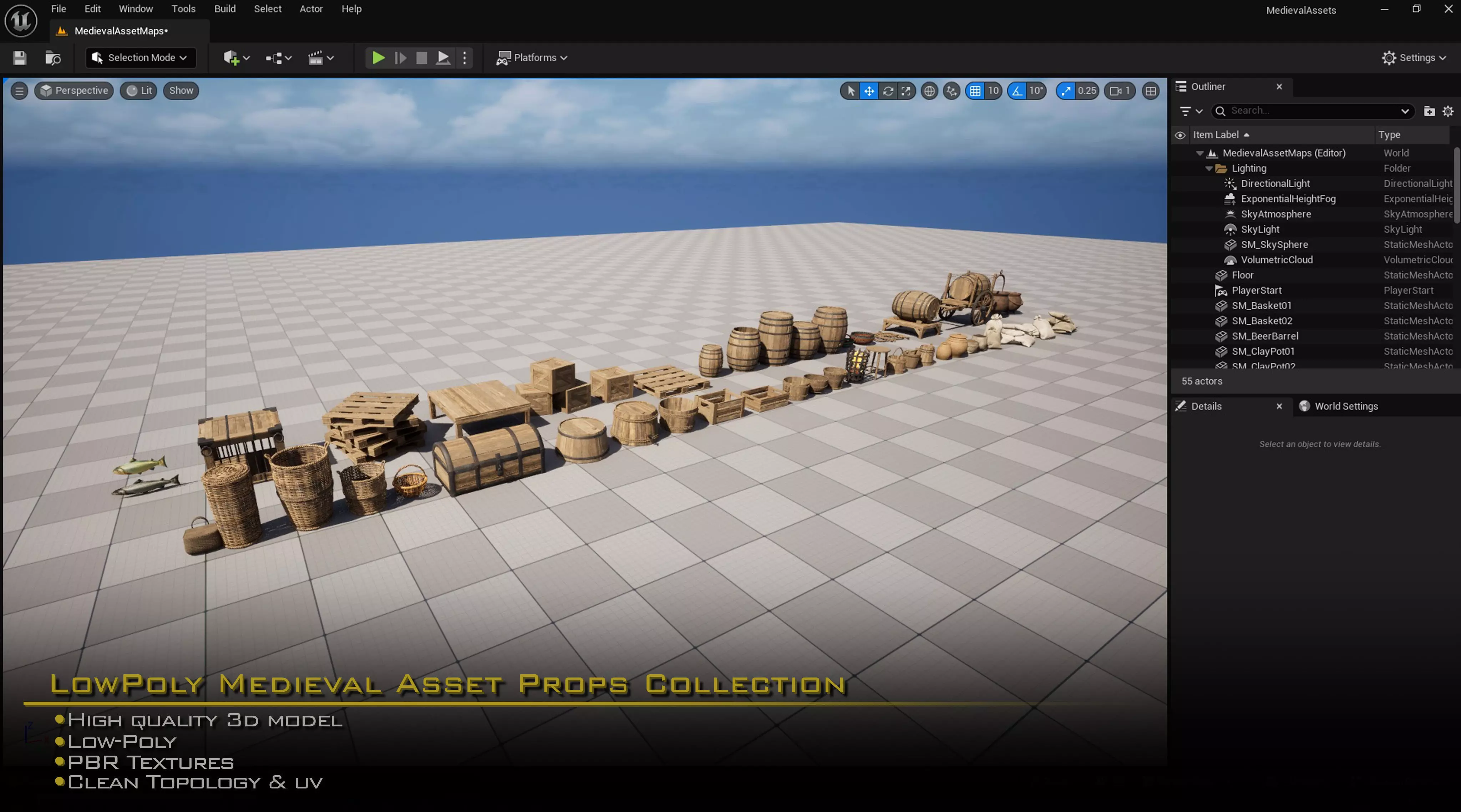 Medieval Asset Props Low-poly 3D model_18