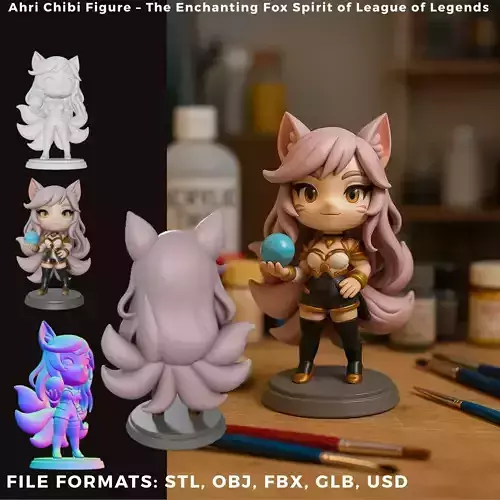 Ahri Chibi Figure