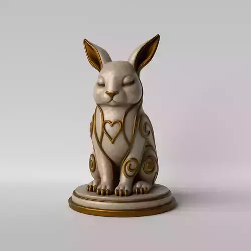 Art Deco and Minimalist Rabbit