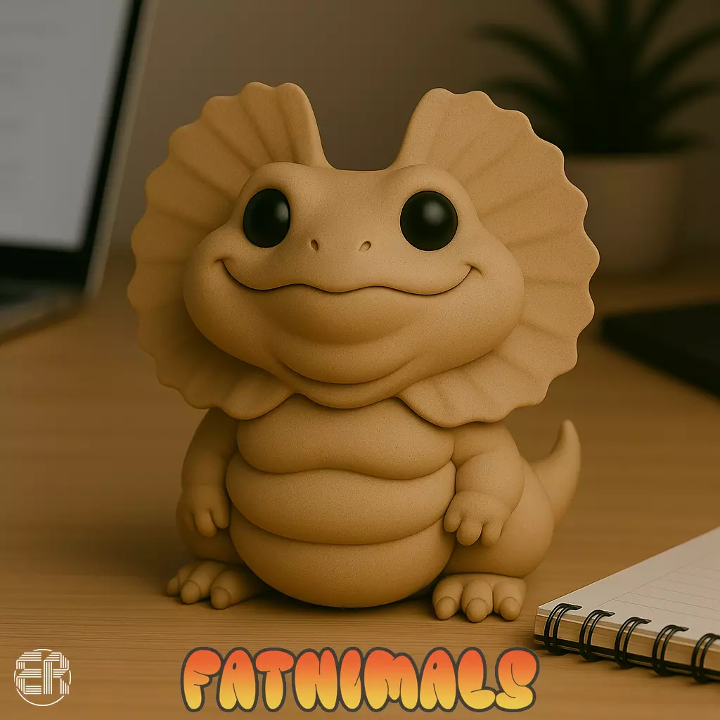 Frilled Lizard - Fatnimals Collection 3D print model_0