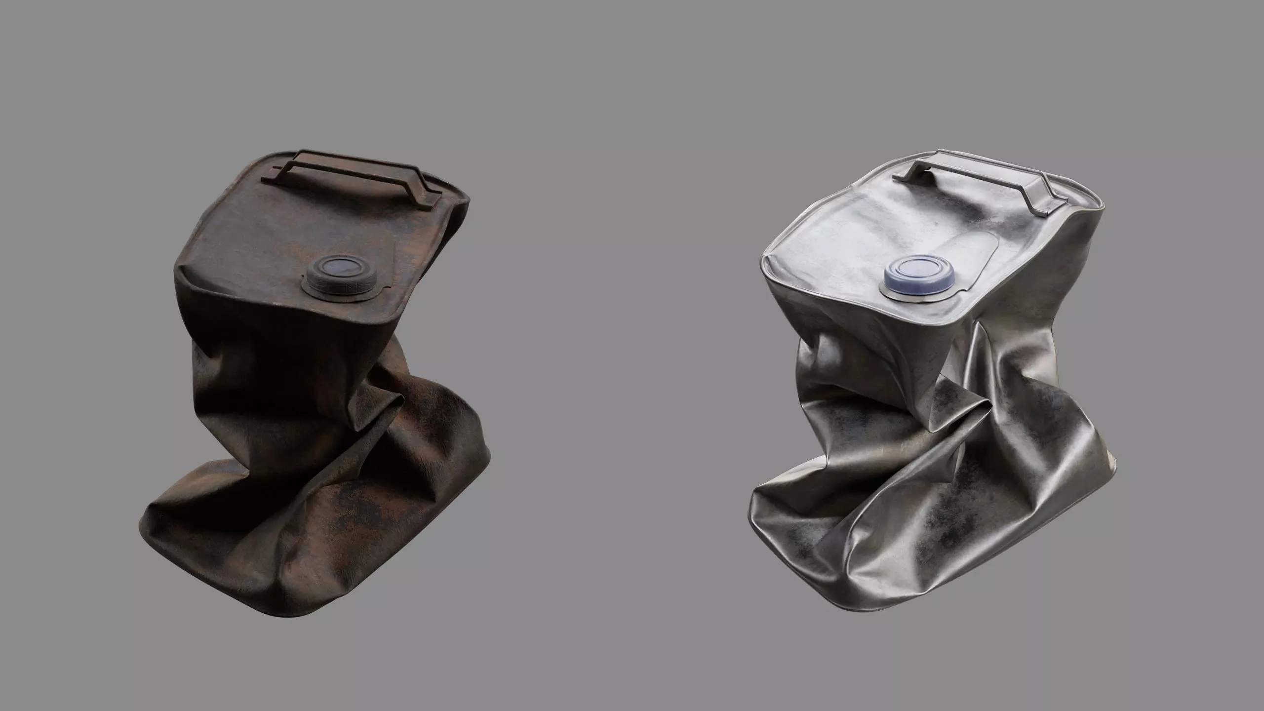 Crushed Paint Can Rectangular 06 3D model_2