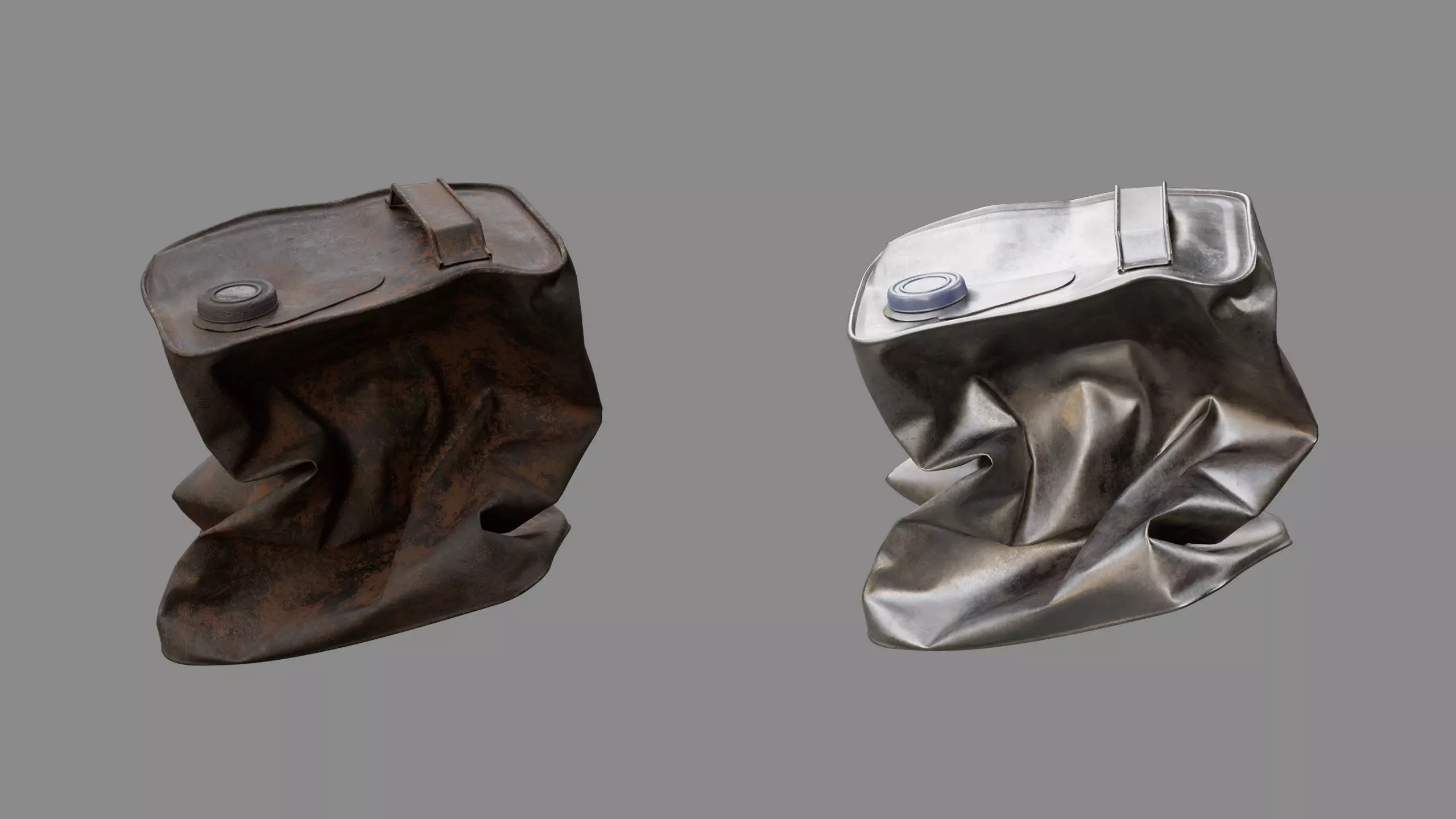 Crushed Paint Can Rectangular 06 3D model_3