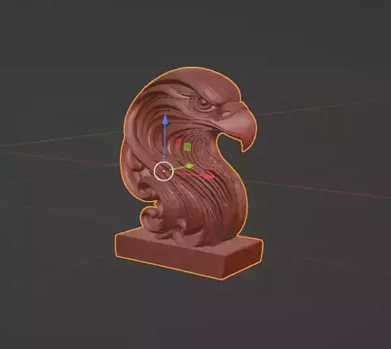 Minimalist Marble Eagle Sculpture