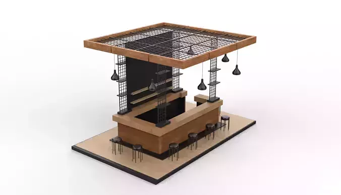 Coffee kiosk  3D model
