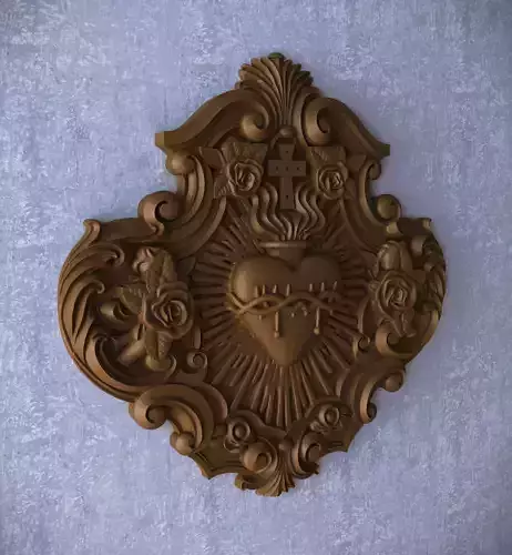 Sacred Heart of Jesus Decorated Plaque