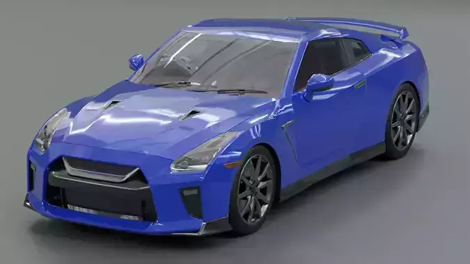 Nissan GT-R R35 Widebody Low-poly 3D model