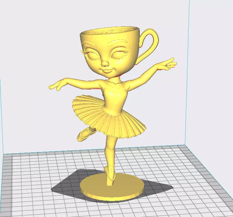 Bailarina Capuccina Brainrot italian memes 3D print model