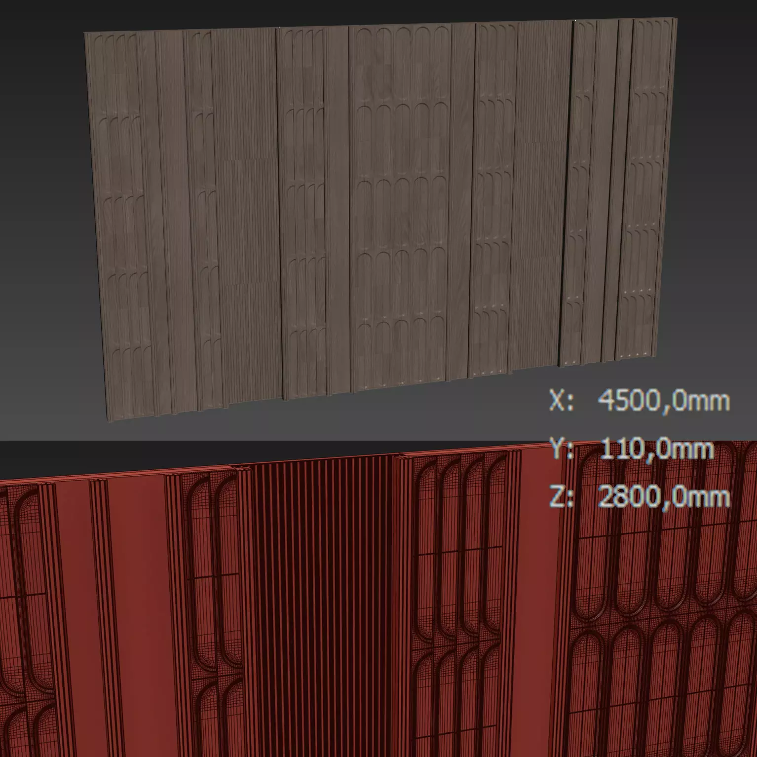 Decorative V66 Wall Panels 3D model_3