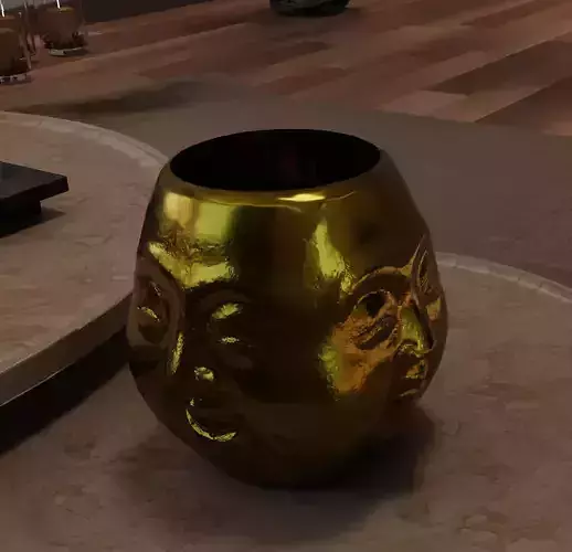 Vase buddha four faces